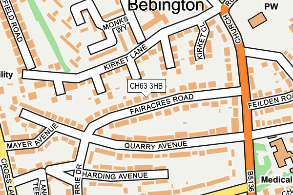 CH63 3HB map - OS OpenMap – Local (Ordnance Survey)