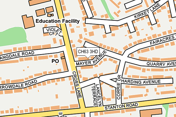 CH63 3HD map - OS OpenMap – Local (Ordnance Survey)