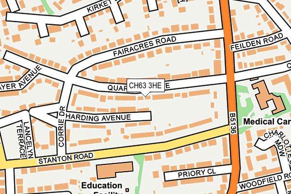 CH63 3HE map - OS OpenMap – Local (Ordnance Survey)