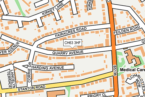 CH63 3HF map - OS OpenMap – Local (Ordnance Survey)