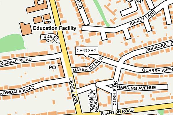 CH63 3HG map - OS OpenMap – Local (Ordnance Survey)