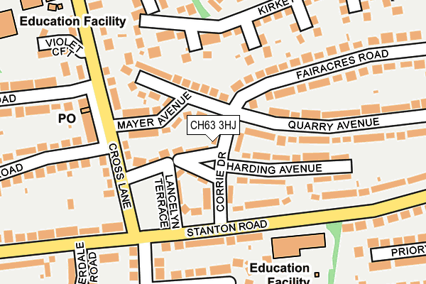 CH63 3HJ map - OS OpenMap – Local (Ordnance Survey)