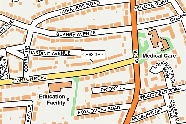 CH63 3HP map - OS OpenMap – Local (Ordnance Survey)