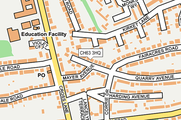 CH63 3HQ map - OS OpenMap – Local (Ordnance Survey)