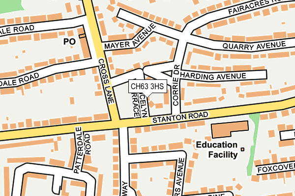 CH63 3HS map - OS OpenMap – Local (Ordnance Survey)