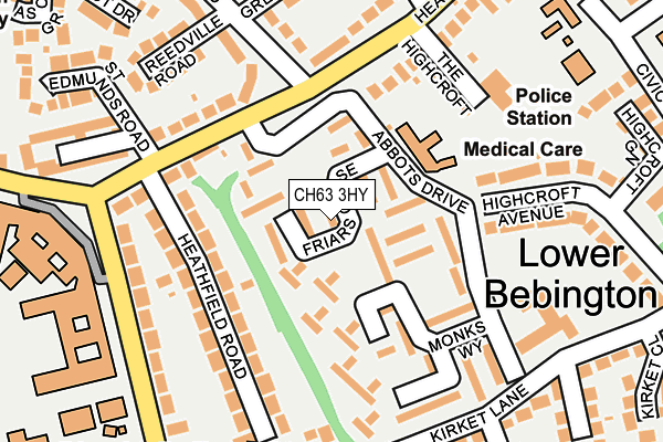 CH63 3HY map - OS OpenMap – Local (Ordnance Survey)