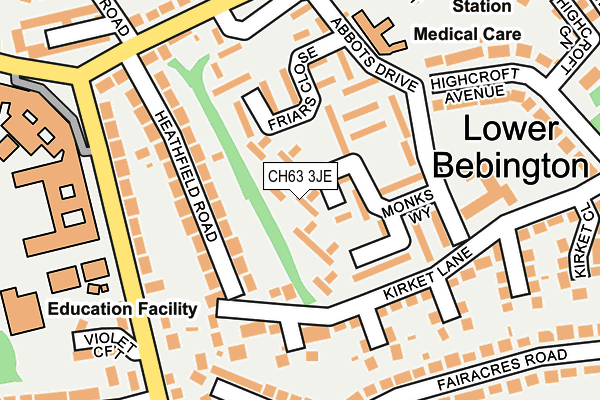 CH63 3JE map - OS OpenMap – Local (Ordnance Survey)