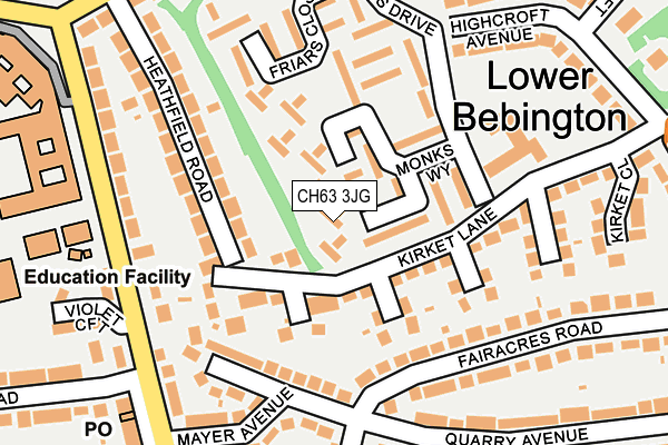 CH63 3JG map - OS OpenMap – Local (Ordnance Survey)