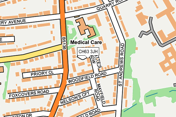 CH63 3JH map - OS OpenMap – Local (Ordnance Survey)