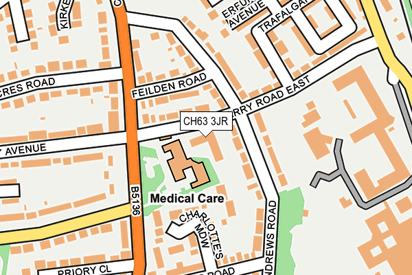CH63 3JR map - OS OpenMap – Local (Ordnance Survey)