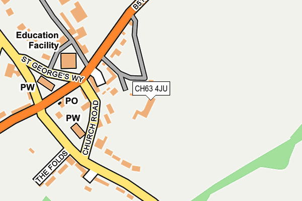 CH63 4JU map - OS OpenMap – Local (Ordnance Survey)