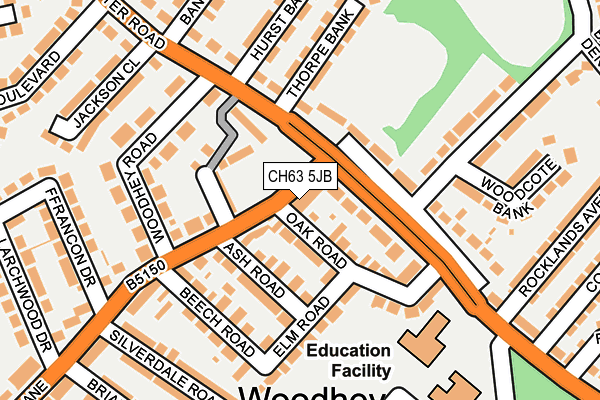 CH63 5JB map - OS OpenMap – Local (Ordnance Survey)