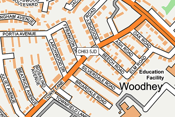 CH63 5JD map - OS OpenMap – Local (Ordnance Survey)