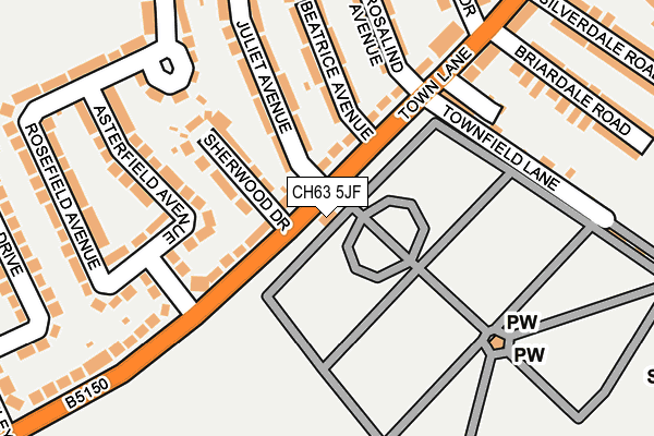 CH63 5JF map - OS OpenMap – Local (Ordnance Survey)