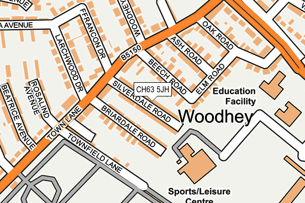 CH63 5JH map - OS OpenMap – Local (Ordnance Survey)