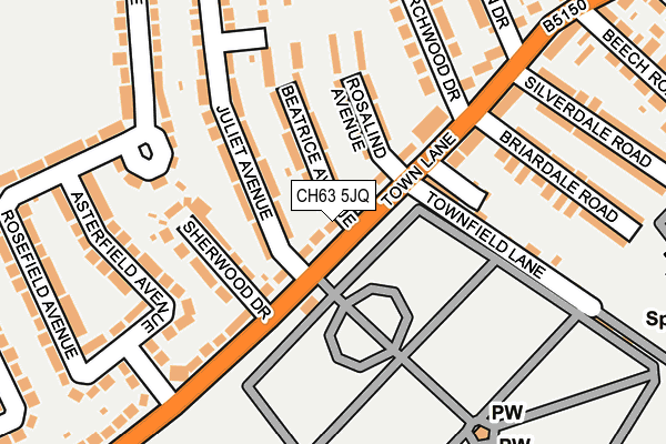 CH63 5JQ map - OS OpenMap – Local (Ordnance Survey)