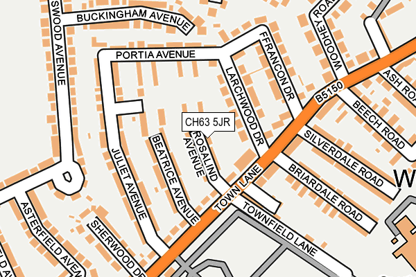 CH63 5JR map - OS OpenMap – Local (Ordnance Survey)