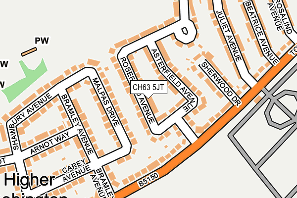 CH63 5JT map - OS OpenMap – Local (Ordnance Survey)