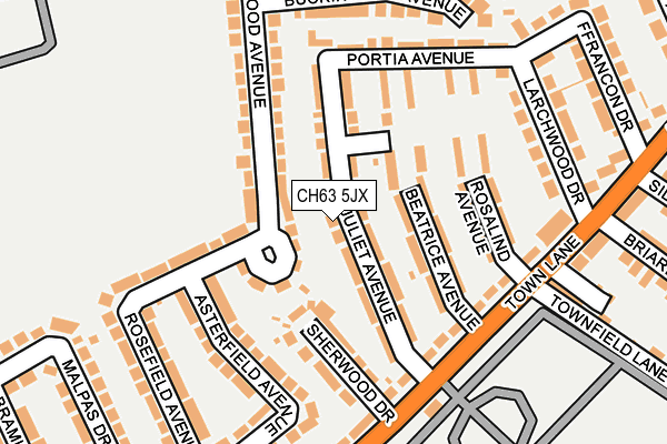 CH63 5JX map - OS OpenMap – Local (Ordnance Survey)