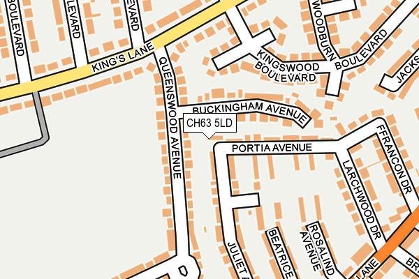 CH63 5LD map - OS OpenMap – Local (Ordnance Survey)