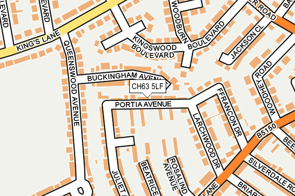 CH63 5LF map - OS OpenMap – Local (Ordnance Survey)