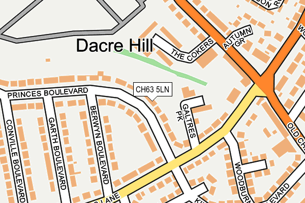 CH63 5LN map - OS OpenMap – Local (Ordnance Survey)