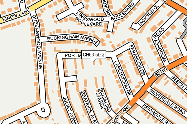 CH63 5LQ map - OS OpenMap – Local (Ordnance Survey)