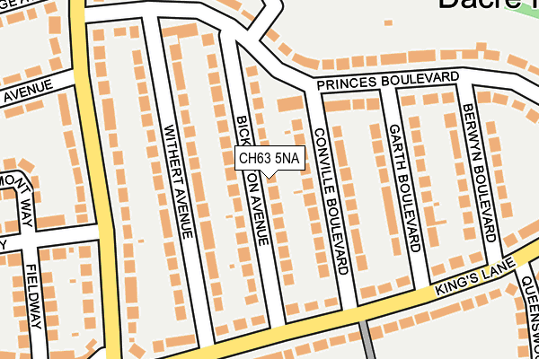 CH63 5NA map - OS OpenMap – Local (Ordnance Survey)