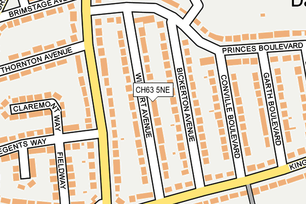 CH63 5NE map - OS OpenMap – Local (Ordnance Survey)