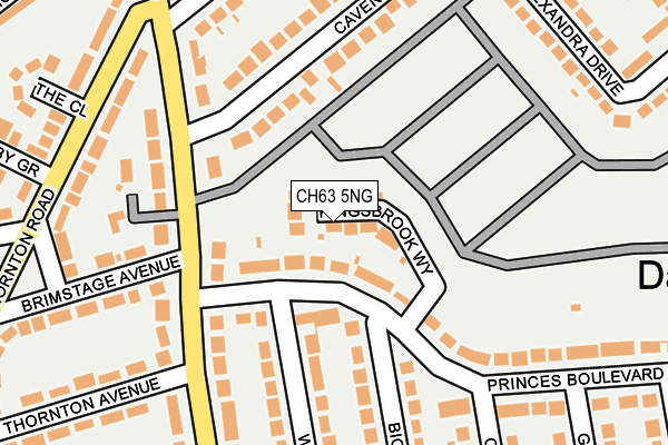 CH63 5NG map - OS OpenMap – Local (Ordnance Survey)