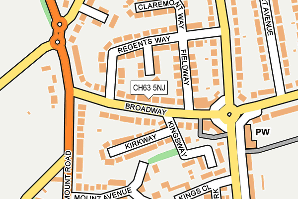 CH63 5NJ map - OS OpenMap – Local (Ordnance Survey)