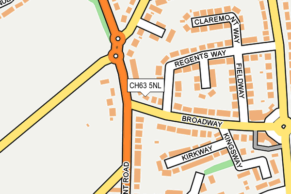 CH63 5NL map - OS OpenMap – Local (Ordnance Survey)
