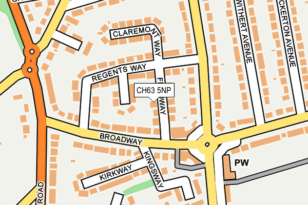 CH63 5NP map - OS OpenMap – Local (Ordnance Survey)