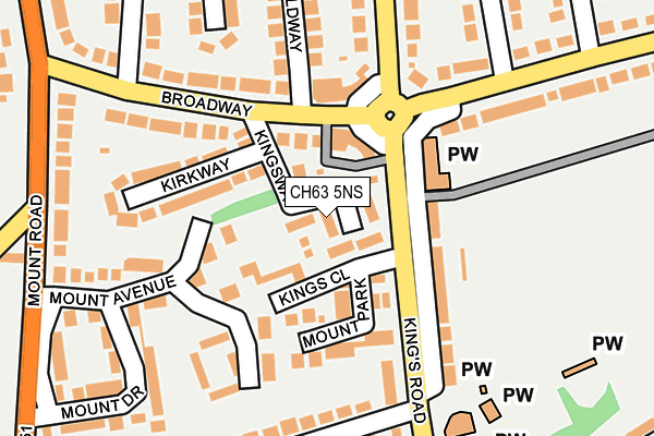 CH63 5NS map - OS OpenMap – Local (Ordnance Survey)