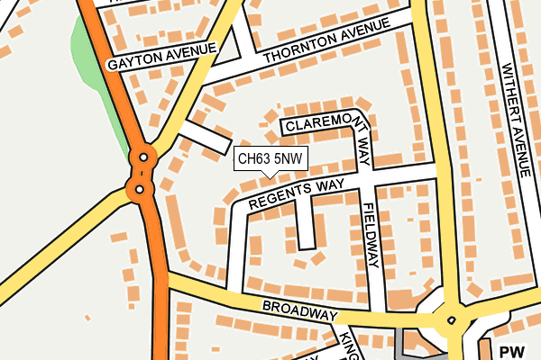 CH63 5NW map - OS OpenMap – Local (Ordnance Survey)