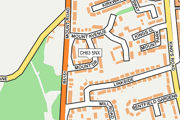 CH63 5NX map - OS OpenMap – Local (Ordnance Survey)