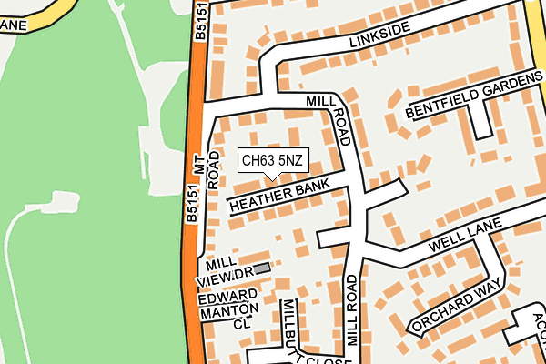 CH63 5NZ map - OS OpenMap – Local (Ordnance Survey)