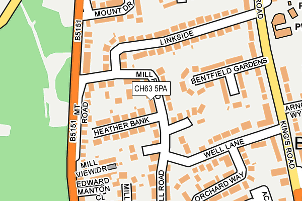 CH63 5PA map - OS OpenMap – Local (Ordnance Survey)