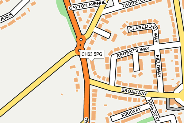 CH63 5PG map - OS OpenMap – Local (Ordnance Survey)