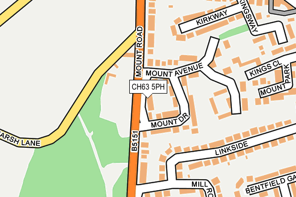 CH63 5PH map - OS OpenMap – Local (Ordnance Survey)