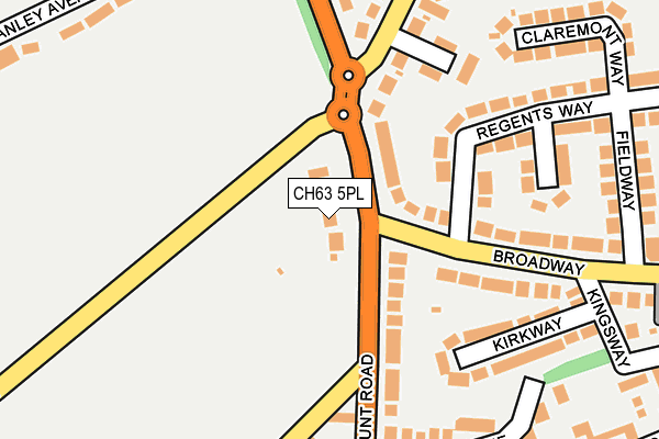 CH63 5PL map - OS OpenMap – Local (Ordnance Survey)