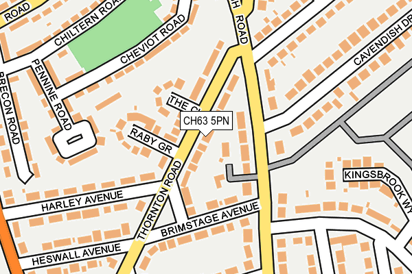 CH63 5PN map - OS OpenMap – Local (Ordnance Survey)