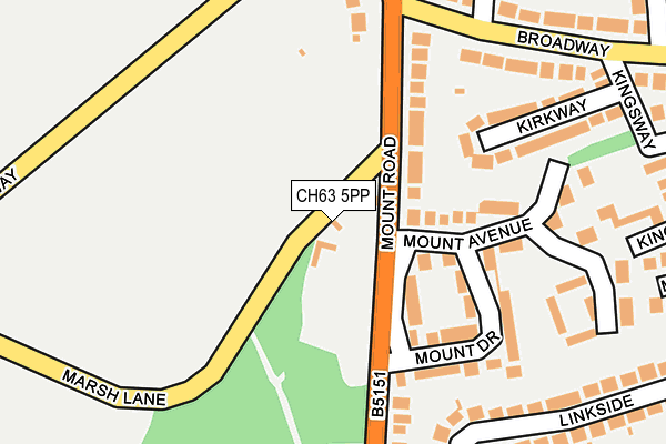 CH63 5PP map - OS OpenMap – Local (Ordnance Survey)