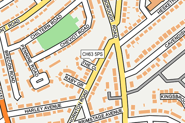 CH63 5PS map - OS OpenMap – Local (Ordnance Survey)