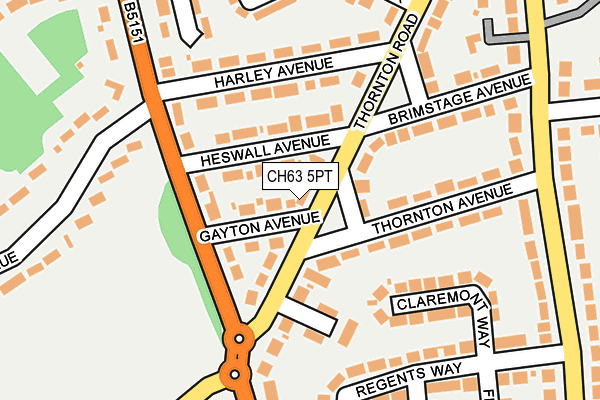CH63 5PT map - OS OpenMap – Local (Ordnance Survey)