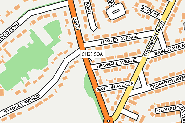 CH63 5QA map - OS OpenMap – Local (Ordnance Survey)