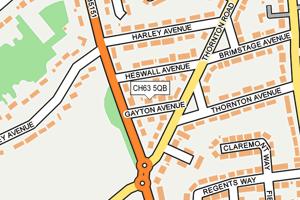 CH63 5QB map - OS OpenMap – Local (Ordnance Survey)