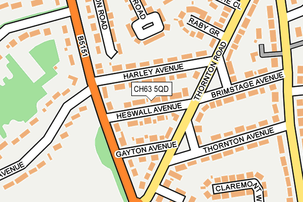 CH63 5QD map - OS OpenMap – Local (Ordnance Survey)