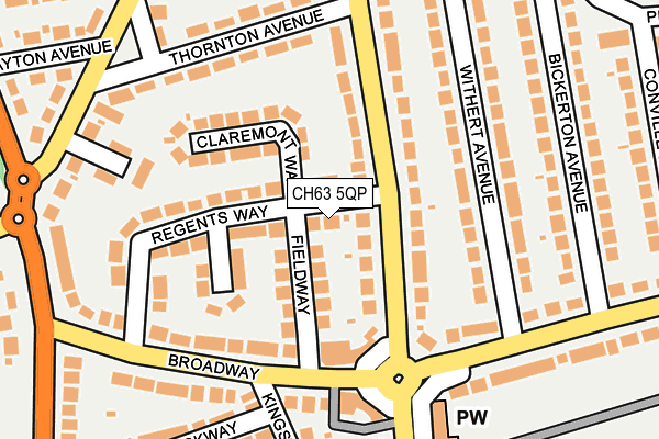 CH63 5QP map - OS OpenMap – Local (Ordnance Survey)