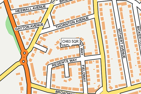 CH63 5QR map - OS OpenMap – Local (Ordnance Survey)